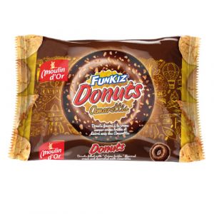 Donut enrobé et fourré à la crème de cacao