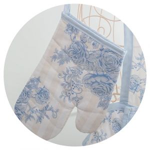 Gant de cuisine bleu