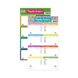 Pochette des étiquettes scolaires
