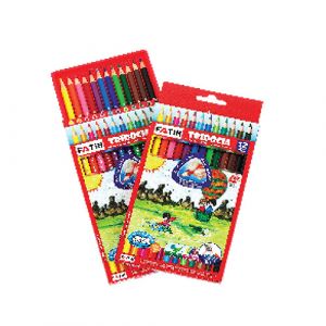 Lot de 12 crayons de couleur triangulaires
