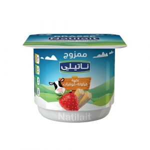 Lot 6 yaourts brassés fraise biscuit