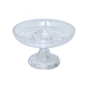 Présentoir gâteau  sur pied en verre