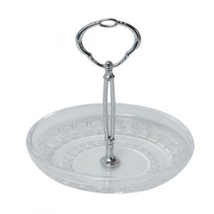 Plat de présentation en verre avec support