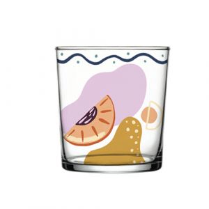 Verre avec design frutti orange