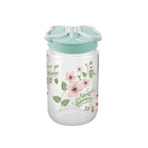 Pot en verre avec motif