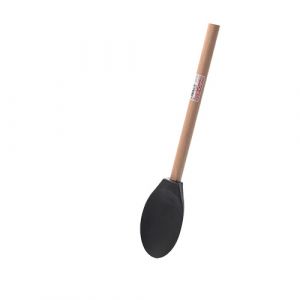 Cuillere en silicone et manche en bois