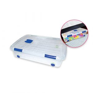 Boite de rangement sous lit transparant