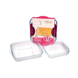 Lot de 2 plats four carres