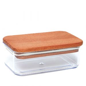 Boite de conservation avec couvercle en bois