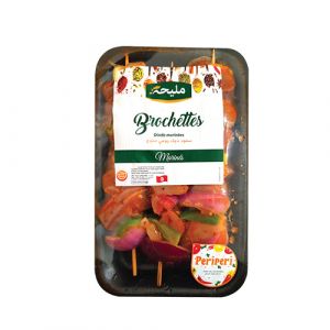 Brochette dinde emballée