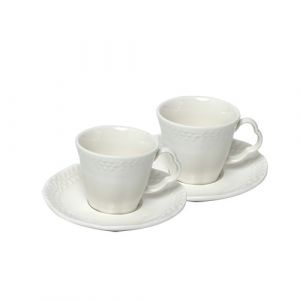 Lot de 2 tasses à café avec 2 sous tasses