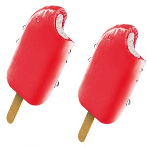 2 glaces flash fraise vanille