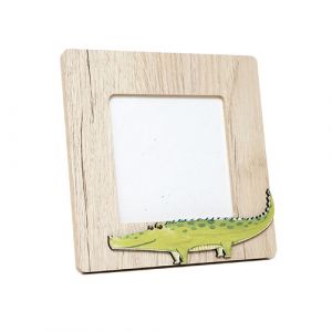 Cadre photo en bois motif Croccodile