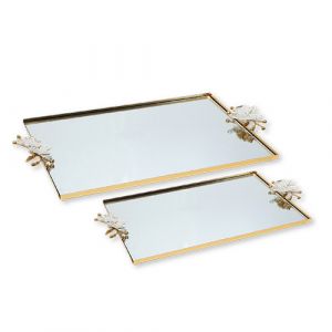 Set de 2 plateaux à servir doré