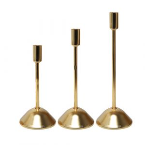 Set de 3 bougeoirs doré