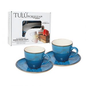 Service à café en bleu