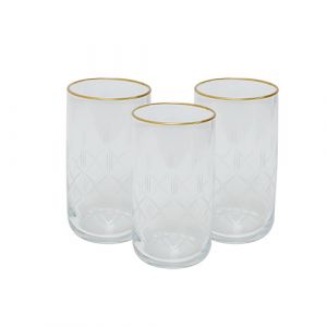Lot de 3 verres doré