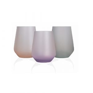 Lot de 3 verres couleur matte