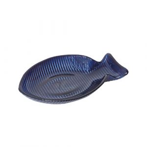 Assiette forme poisson en verre