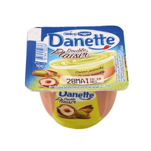 Créme dessert danette noisette pistache double plaisir
