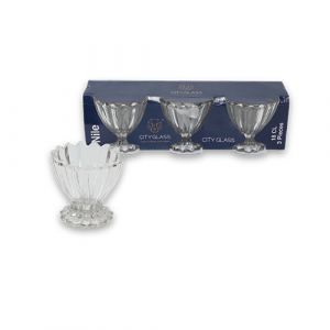 Lot de 3 coupes glaces en verre
