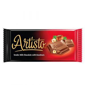 Tablette de chocolat aux noisettes