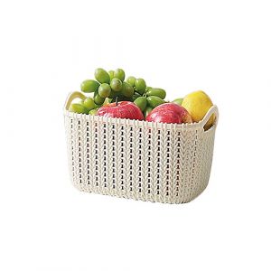Panier tressé en plastique