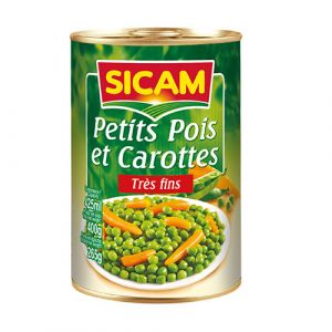Petit poid très fins et carottes