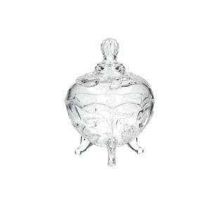 Bonbonnière en verre avec couvercle