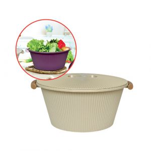 Bassine ondulée ronde avec couvercle