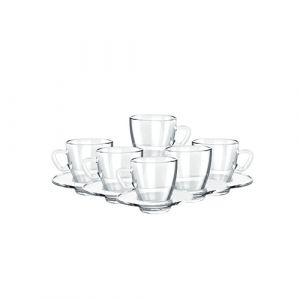 Lot de 6 tasses à café avec 6 sous tasses