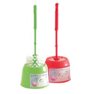 Brosse wc avec pot en plastique