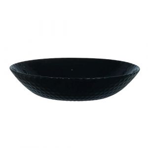 Assiette creuse en porcelaine noir
