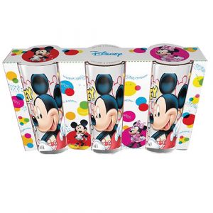 Coffret de 3 verres à eau design mickey mouse