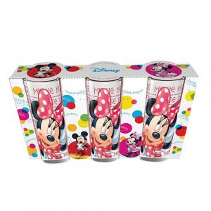 Coffret de 3 verres à eau design minnie mouse