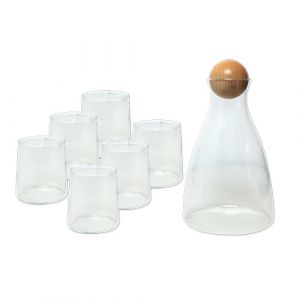 Carafe avec bouchon et 4 verres