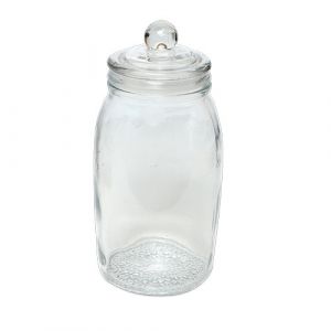 Pot en verre avec couvercle