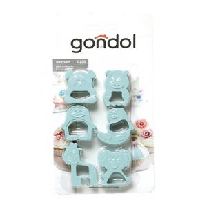 Lot de 6 moules biscuits forme animaux