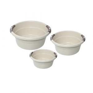 Lot de 3 bassines en plastique