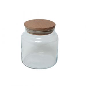 Pot avec couvercle en bois