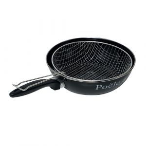 Poêle avec passoire