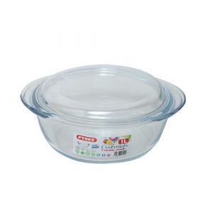 Plat four en verre avec couvercle
