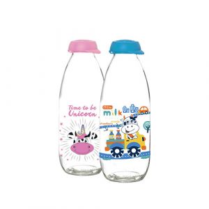 Bouteille de lait en verre