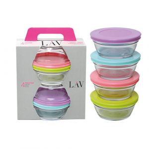 Lot de 4 bols en verre