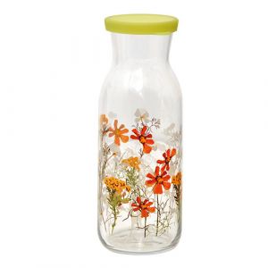 Carafe en verre avec couvercle en plastique