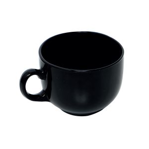 Tasse noir en verre