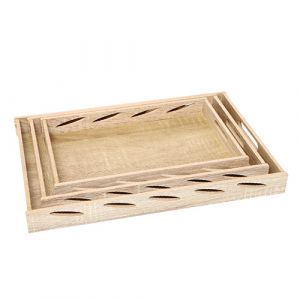 Lot de 3 plateaux en bois