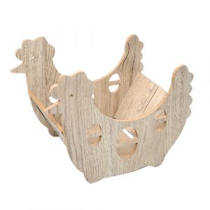 Porte d'œufs forme poule  en bois