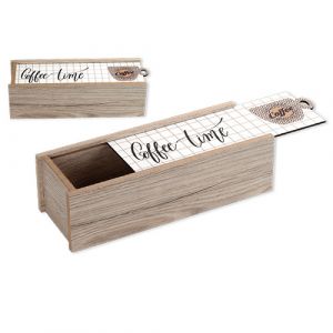 Boite pliante en bois coin café