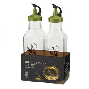 Lot de 2 Bouteilles en verre pour Huile